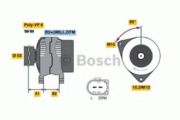 BOSCH 0 124 525 057 Alternator